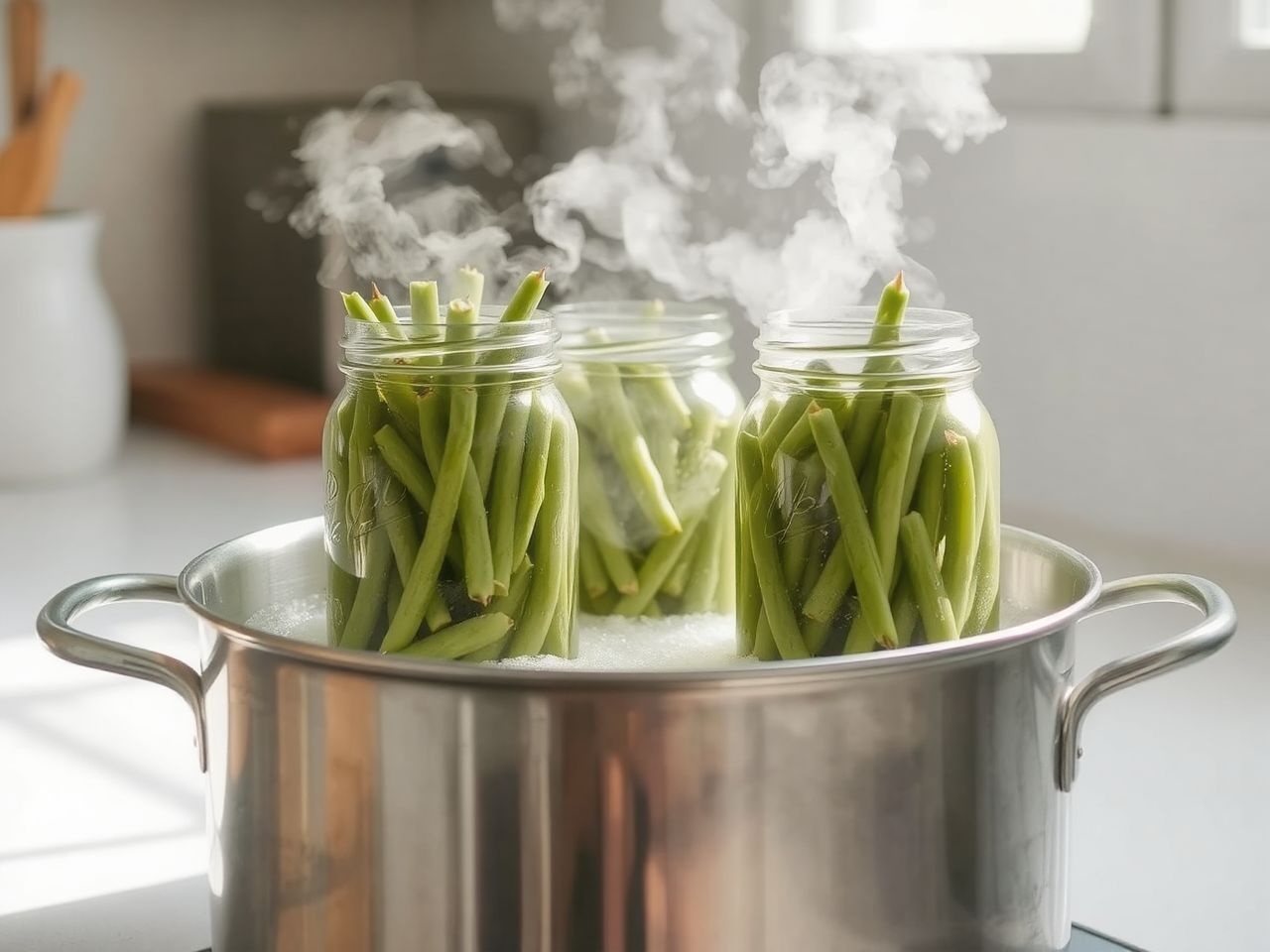 A befőzés klasszikus módja a zöldbab hosszú távú tartósítása.