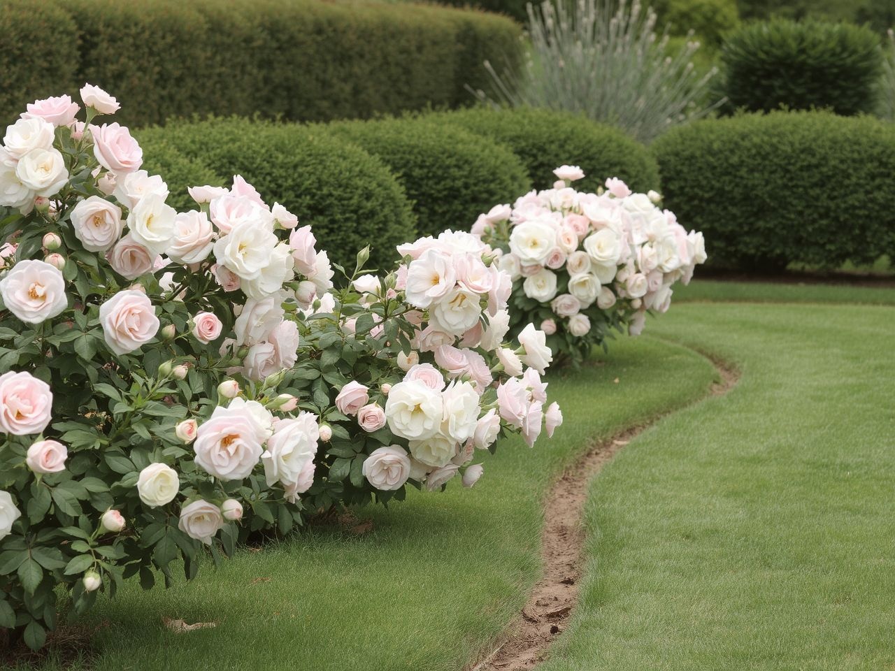 A bokorrózsák változatos formájuk miatt kerttervezés kedvencei.