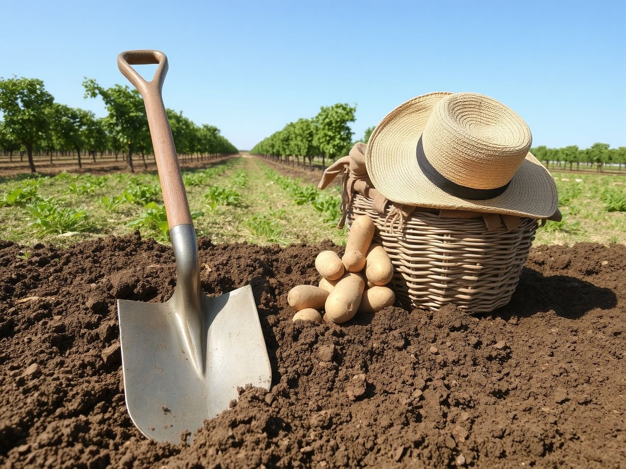 Kesztyű és ásó nélkül nehéz hatékonyan krumplit ásni.