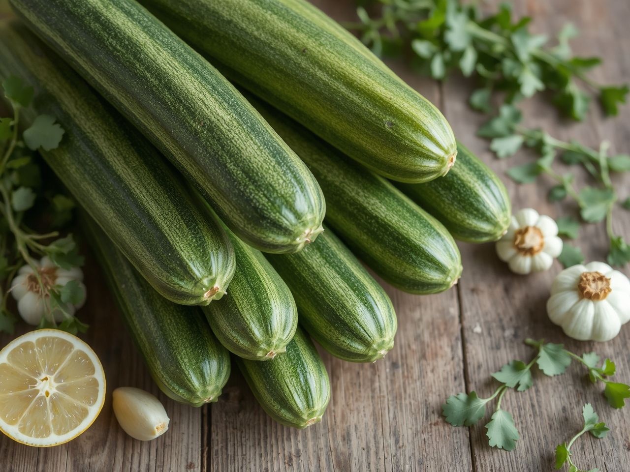 A cukkini szezonális alapanyagként támogatja a fenntartható étrendet.