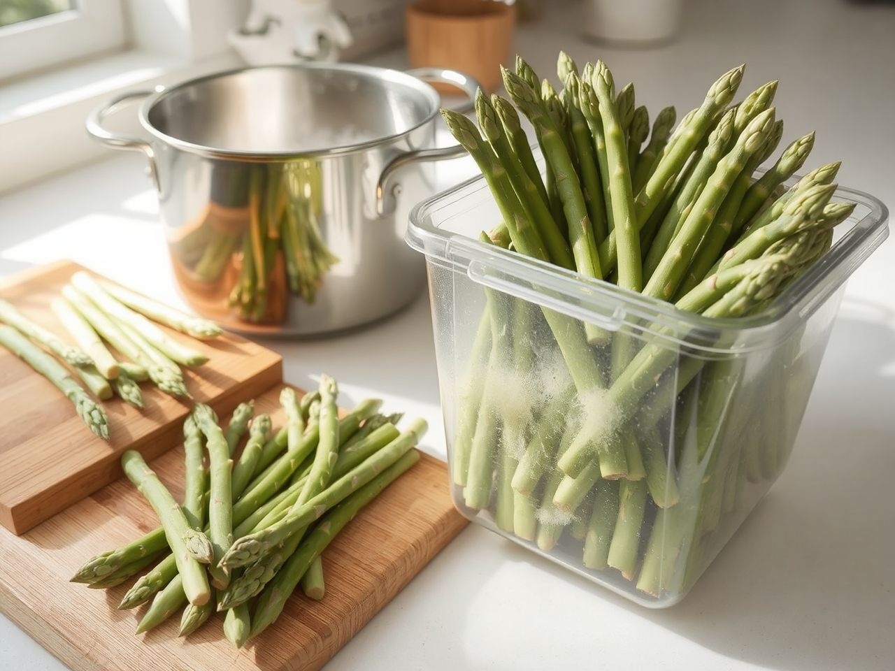 A spárgát blansírozd, hogy megőrizze ropogósságát fagyasztáskor.