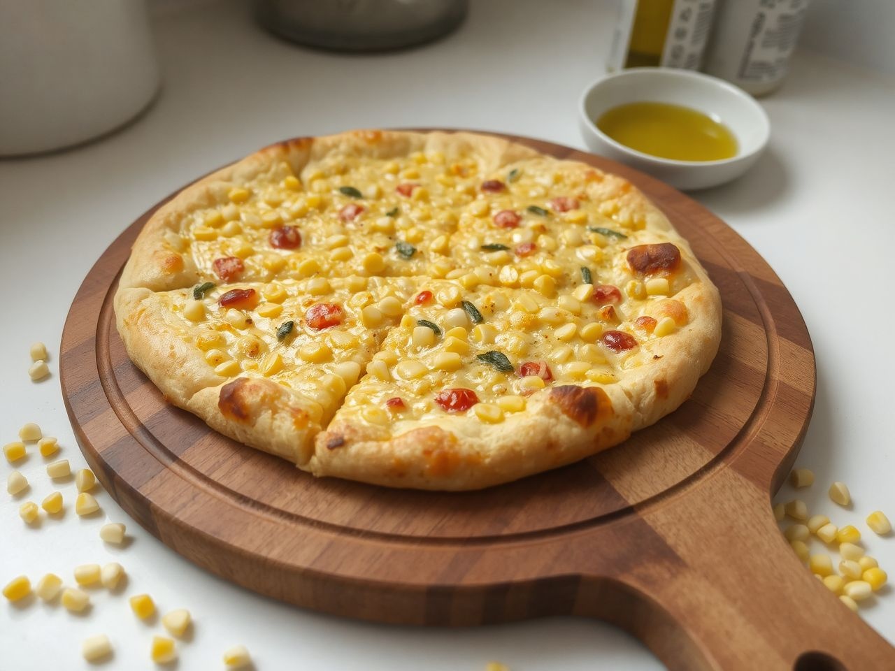 A túl nedves kukorica megakadályozza a ropogós pizza alapot.