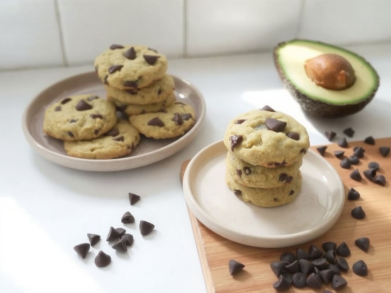 Az avokádó krémessé teszi a kekszet, egészséges alternatíva.