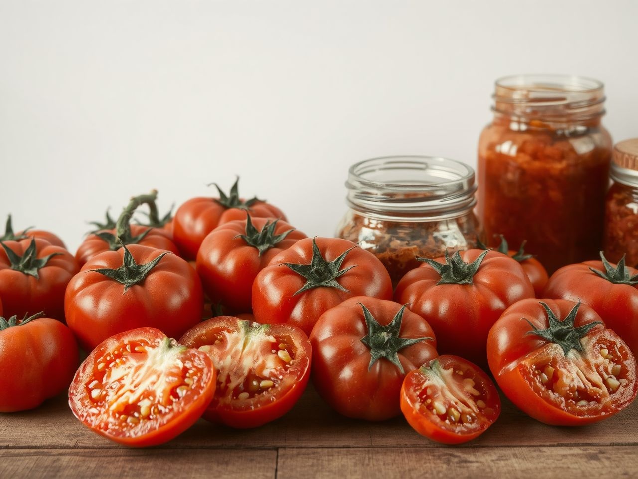A befőző paradicsomok magas húsos részük miatt ideálisak konzerváláshoz.