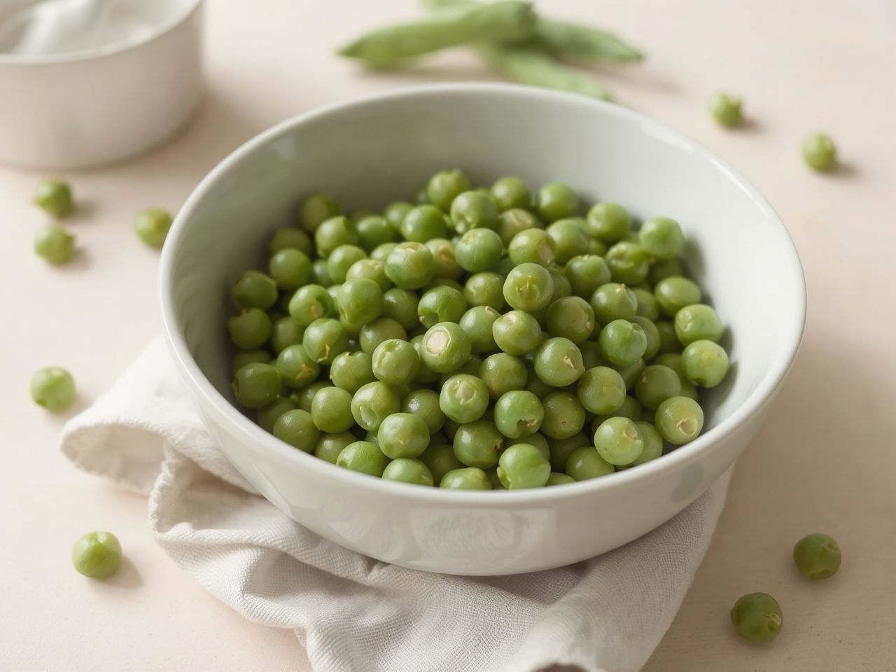 A klasszikus zöldborsó köret vajjal és friss petrezselyemmel készül.