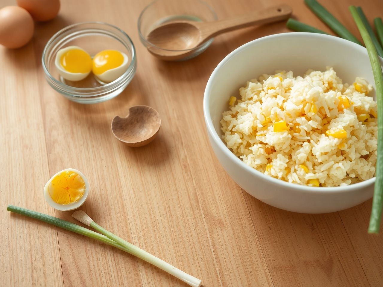 A tojásos rizs titka a rizs megfelelő pirítása és keverése.