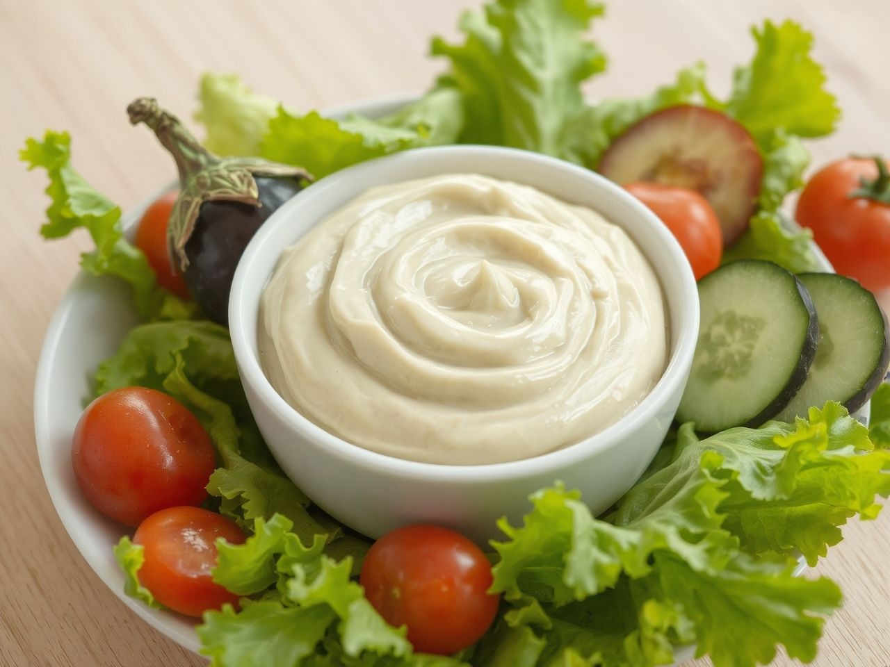 A padlizsánkrém gazdag ízével tökéletes saláta-kiegészítő.