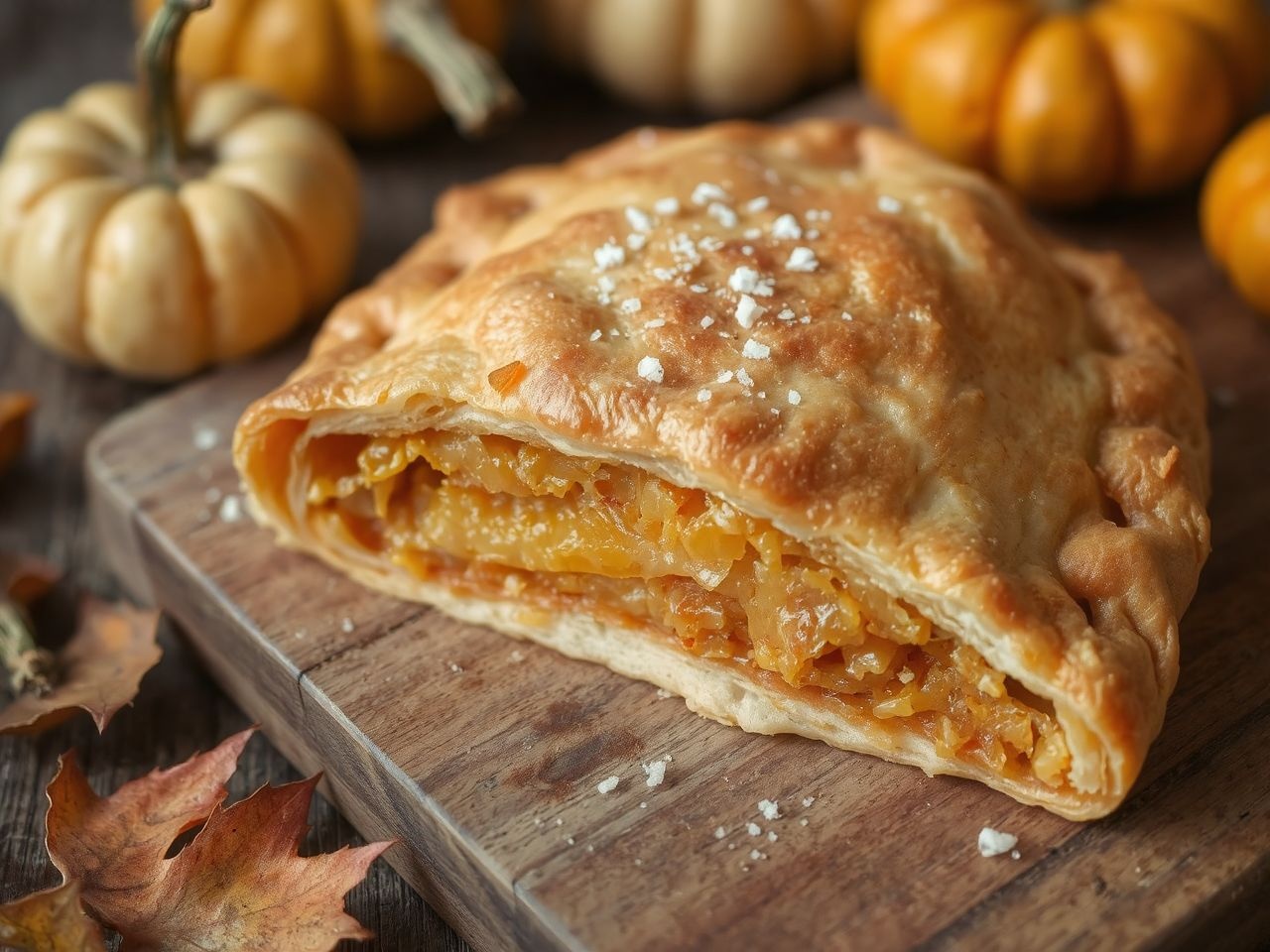 A sós sütőtökös rétes pikáns fűszerekkel válik különlegessé.