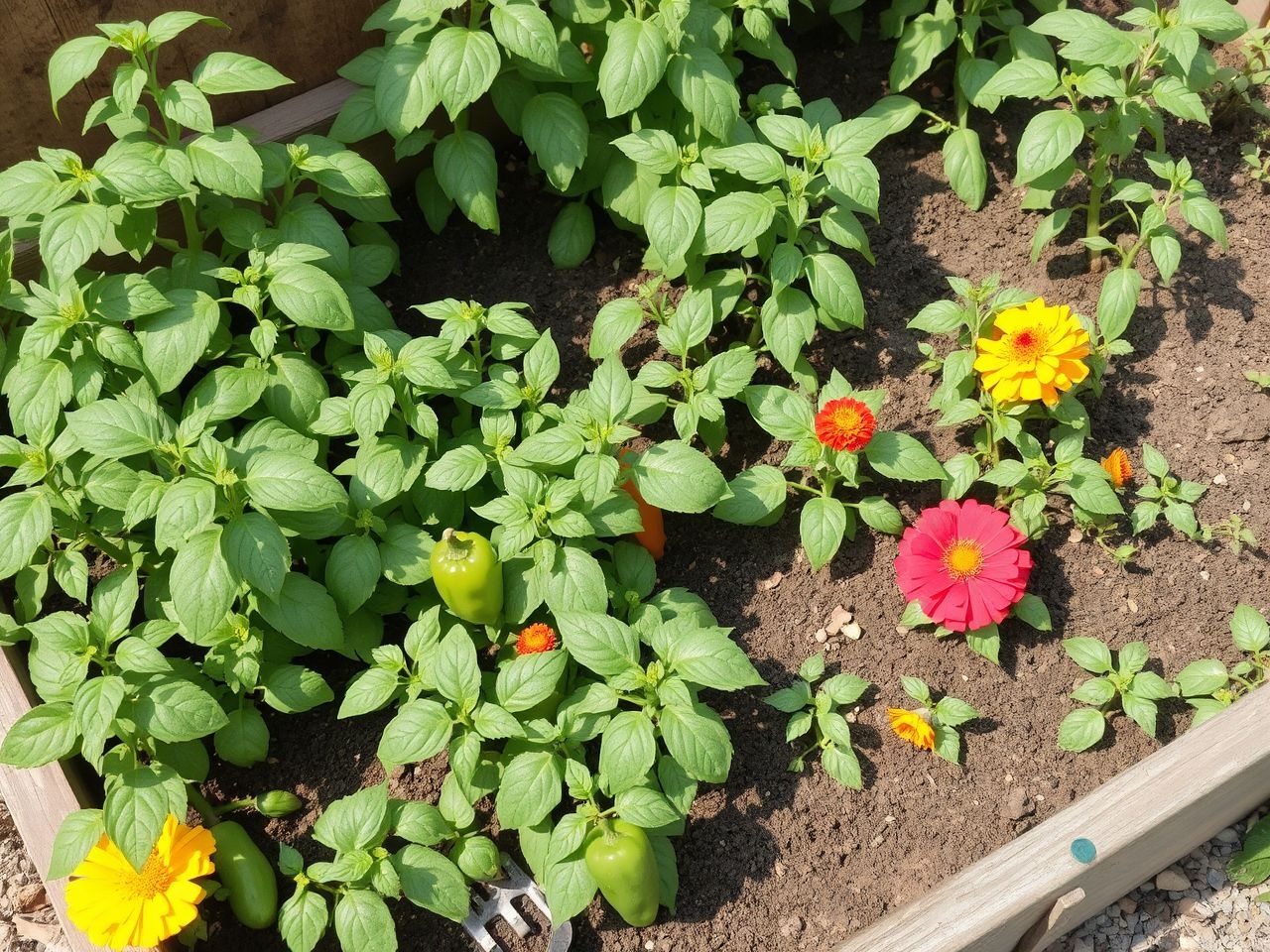 A társnövények segítik a paprika egészséges növekedését és védekezését.