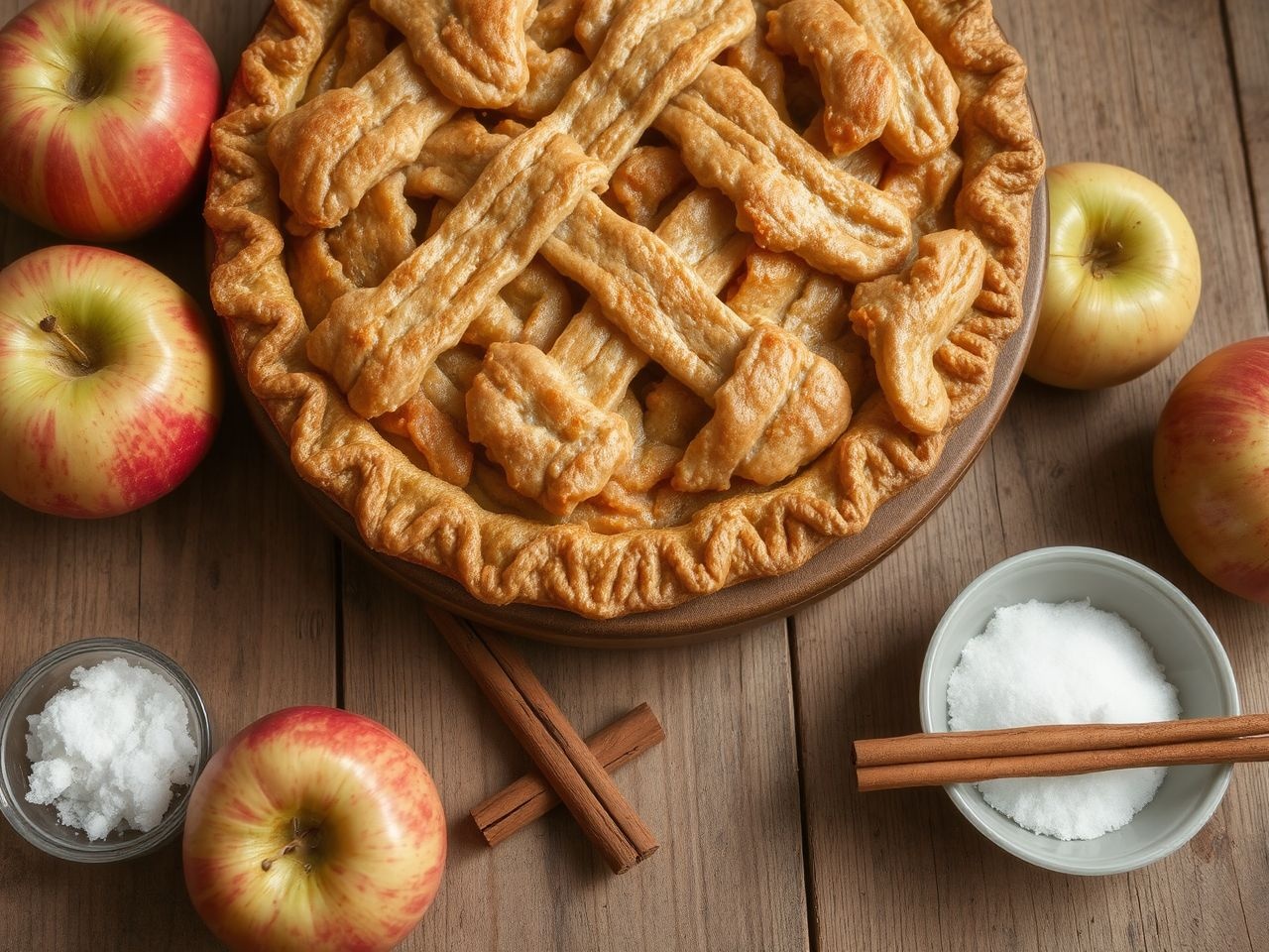 A legjobb almatorta titka a ropogós tészta és fűszerek.