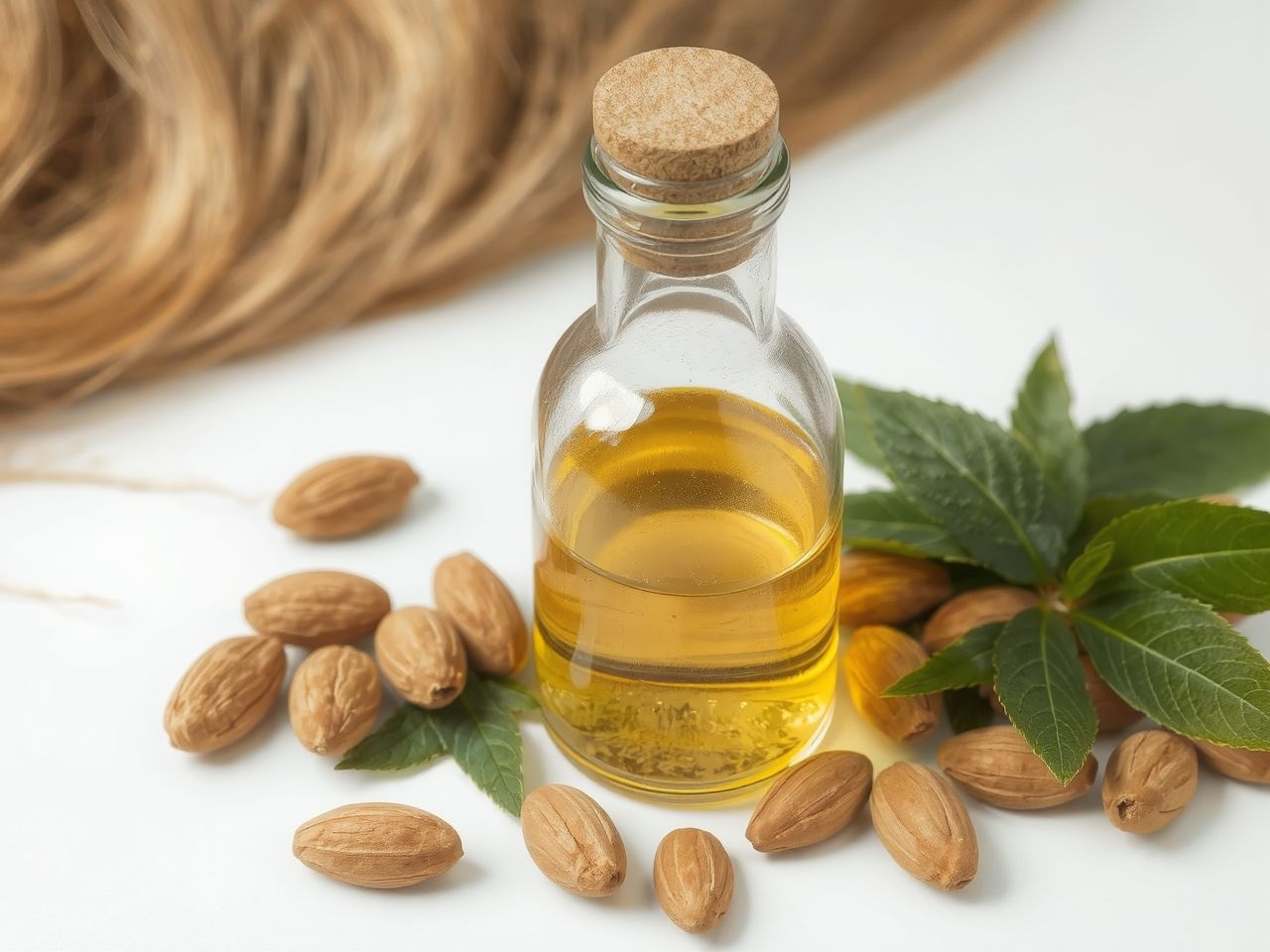 A mandulaolaj erősíti és hidratálja a hajat és körmöket.