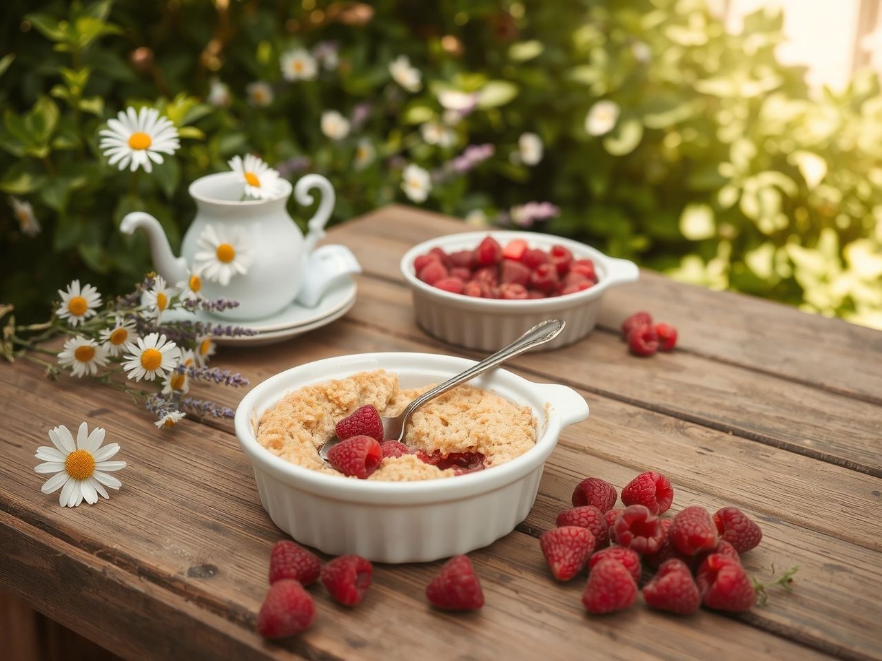 A morzsasüti a nyári összejövetelek hagyományos desszertje.