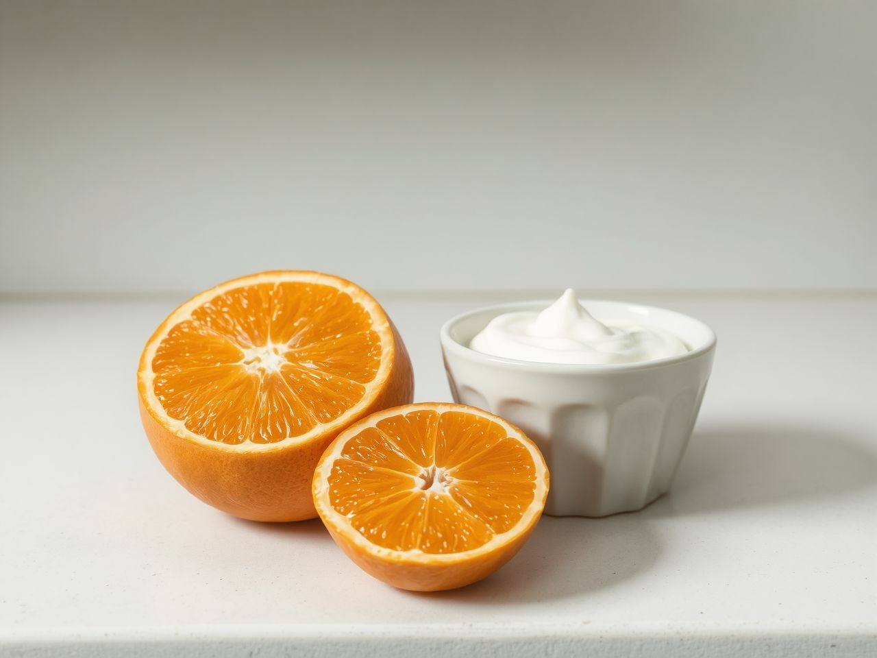 A narancs C-vitaminban, a tejföl egészséges zsírokban gazdag.