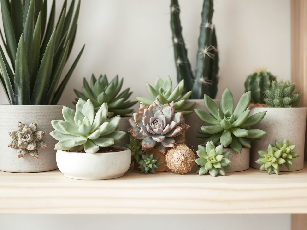 A pozsgások és kaktuszok dekoratív formáikkal terek életet visznek.