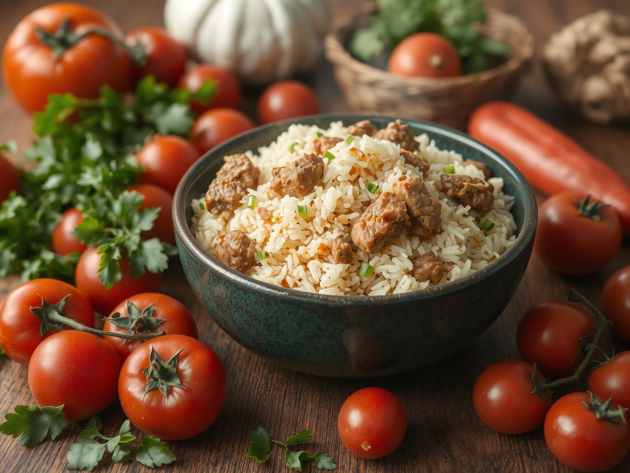A rizses hús fehérjében gazdag, energiát adó laktató étel.