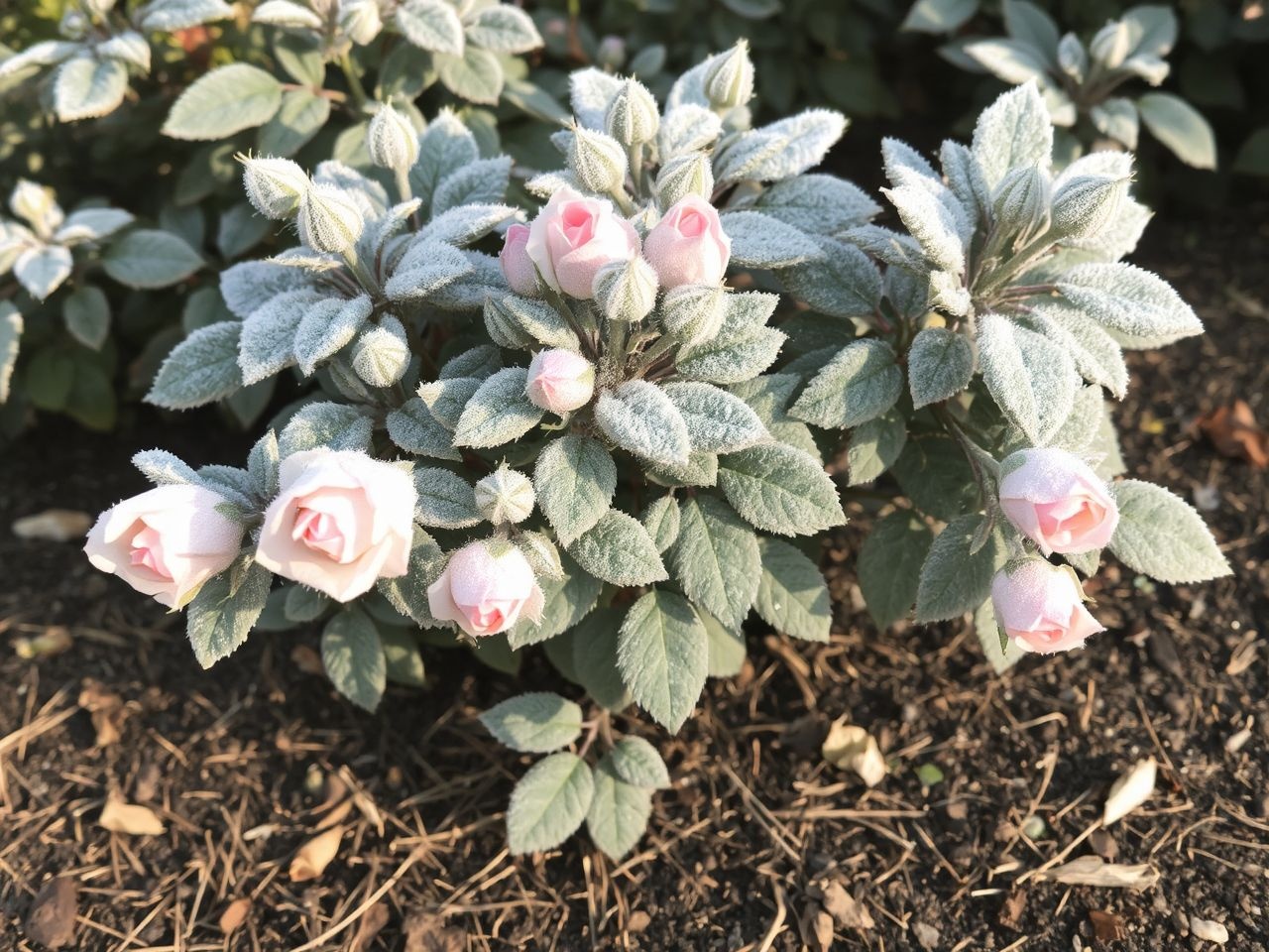 A tearózsák télire takarást igényelnek a hideg védelemért.