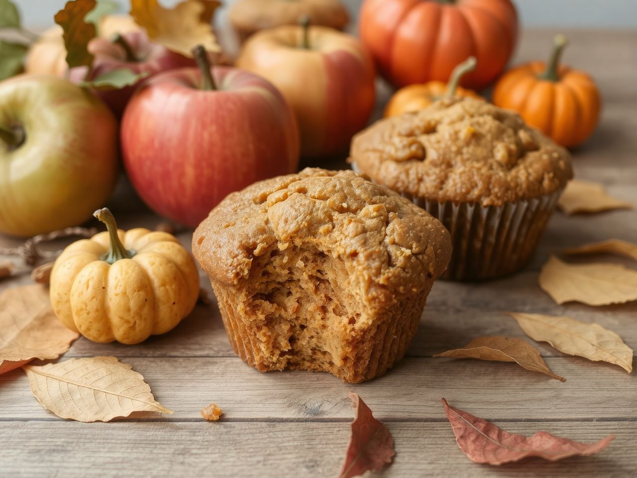 Az almás-sütőtökös muffin fahéjjal és szegfűszeggel az igazi.