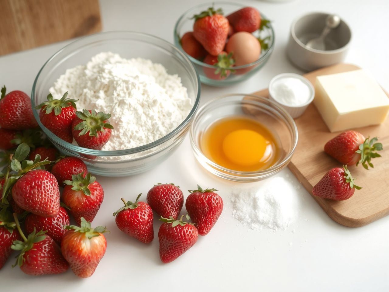 A friss eper és minőségi liszt növeli a muffin szaftosságát.