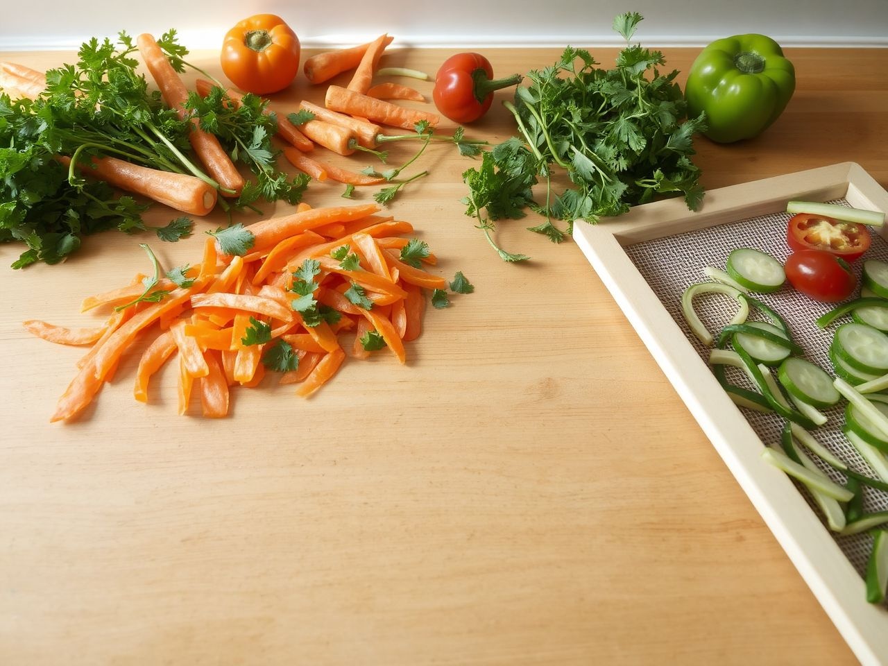 A zöldségek szárítása megőrzi tápanyagukat és intenzív ízüket.