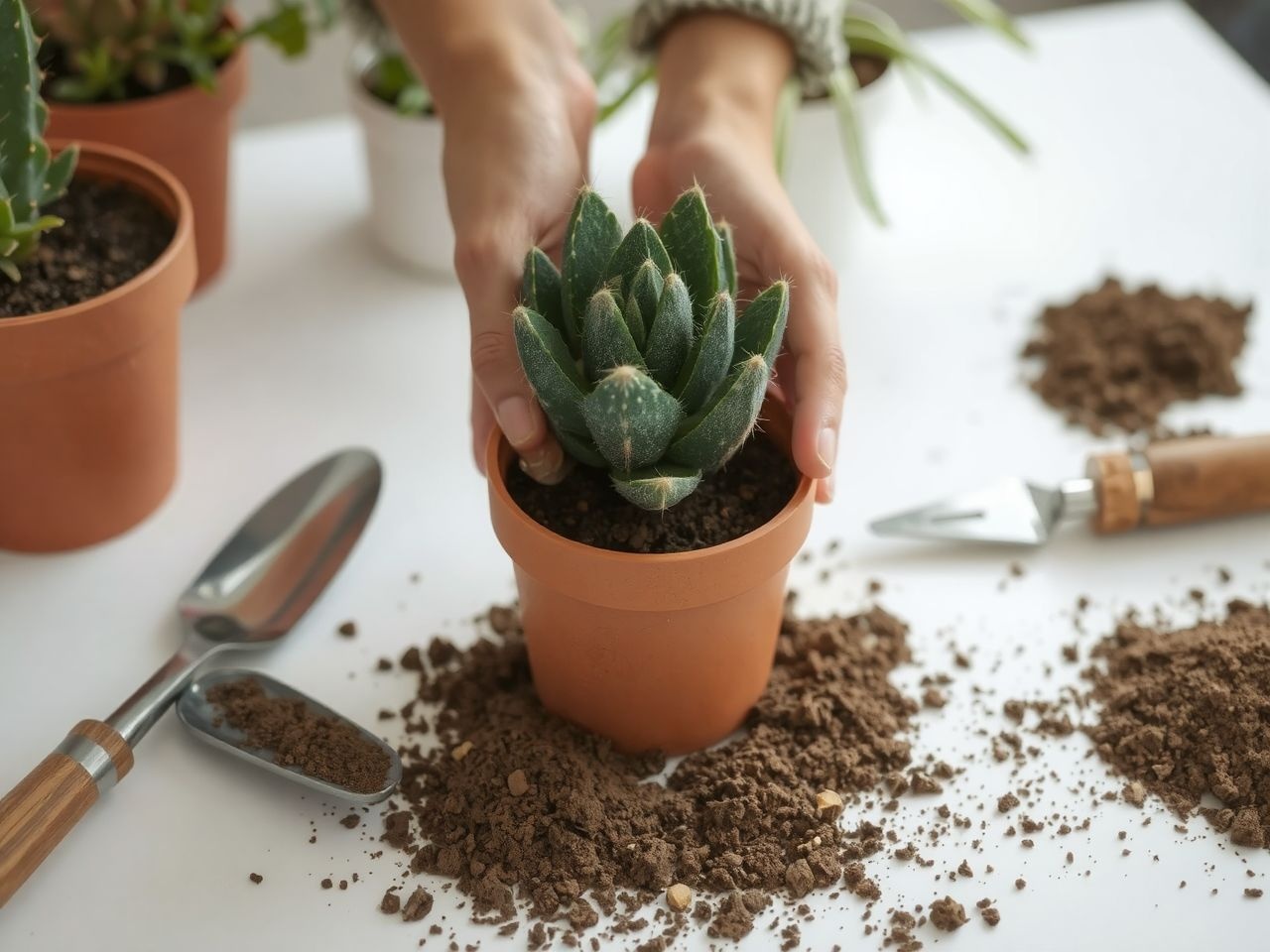 Az átültetés ideális ideje tavasz, friss földdel és óvatosan.