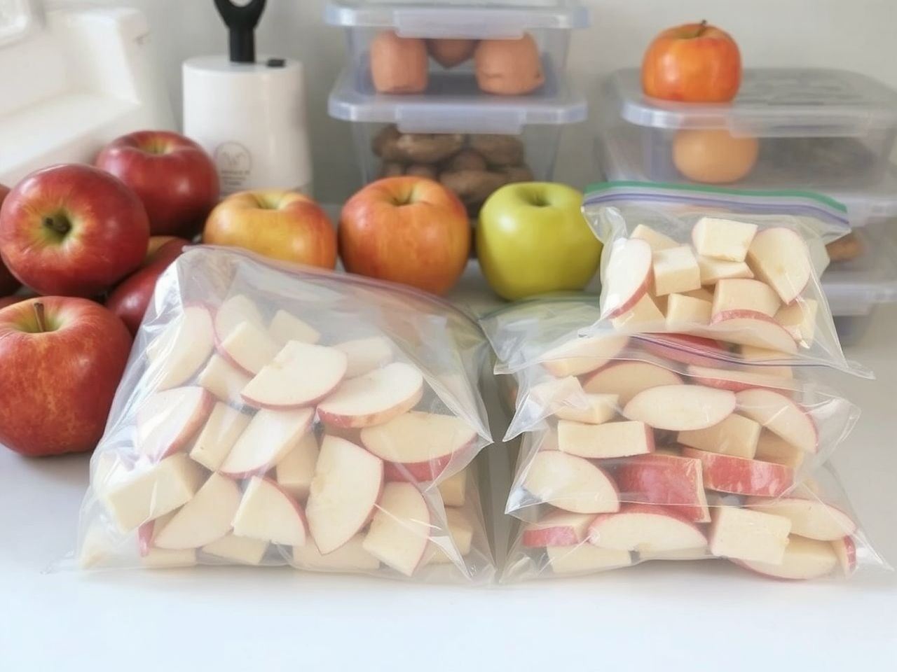 Az alma fagyasztása csökkenti az élelmiszerpazarlást és energiapazarlást.