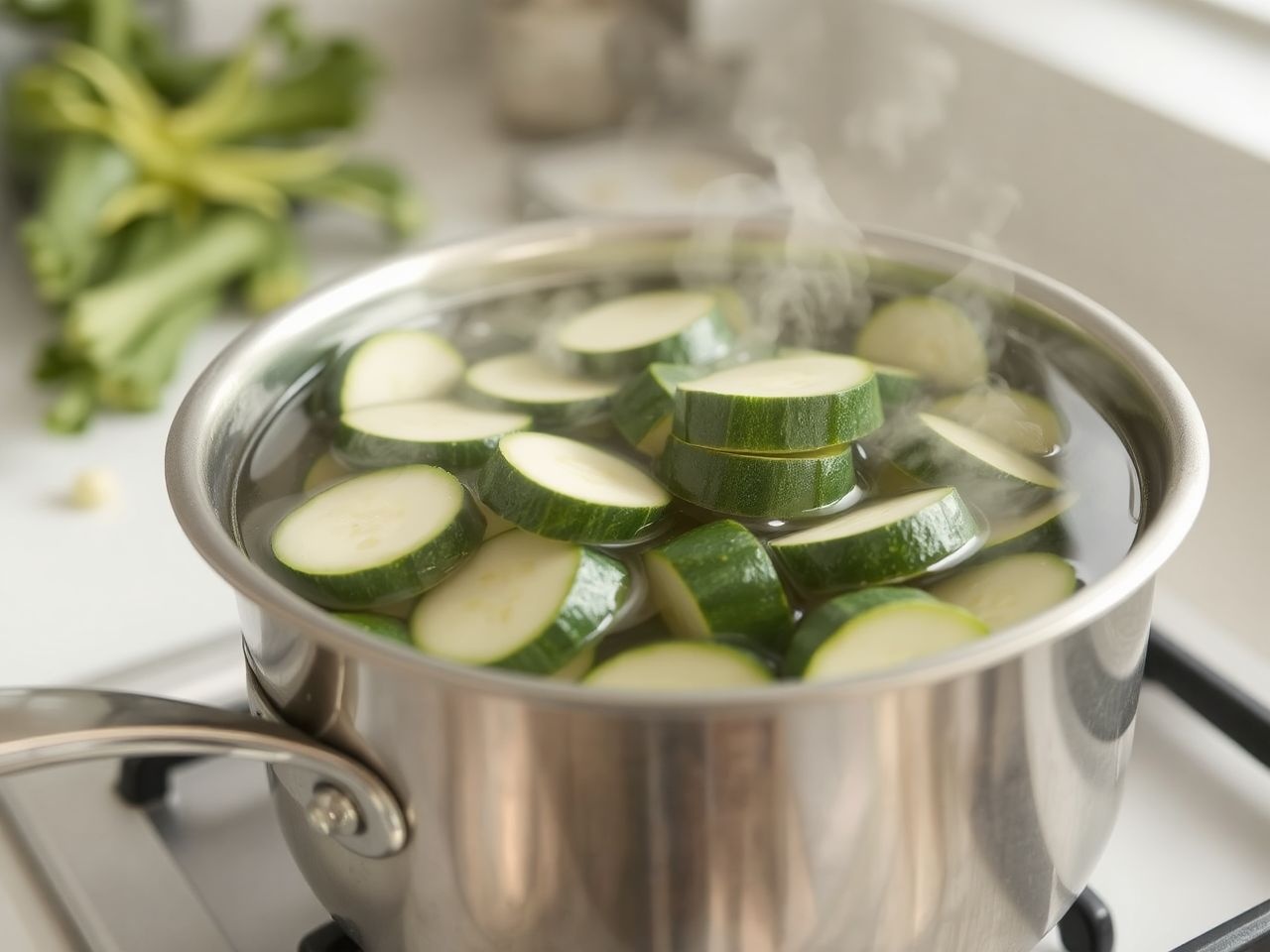 A blansírozás megőrzi a cukkini frissességét és állagát.