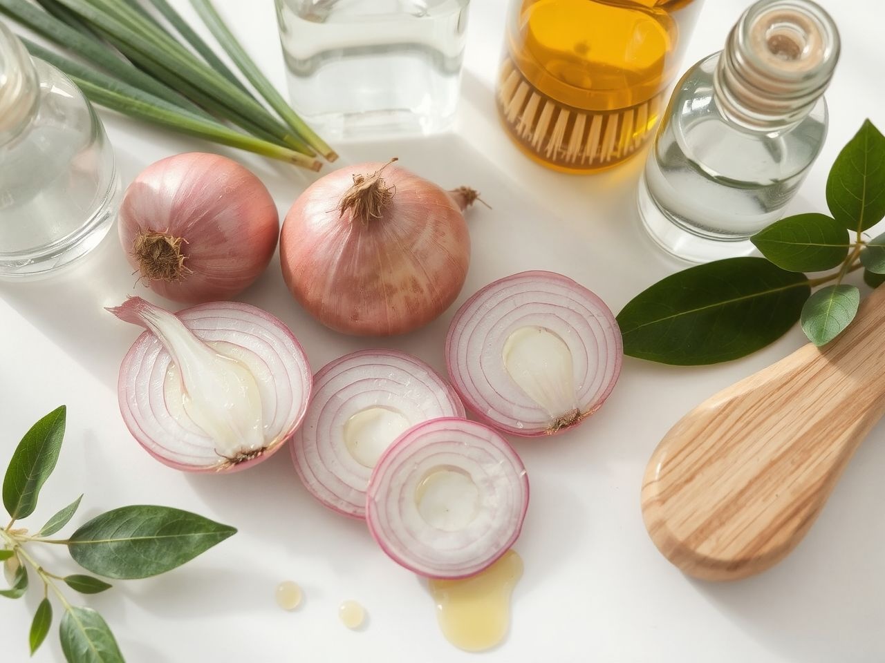 A hagyma gyulladáscsökkentő hatása serkenti a haj növekedését.