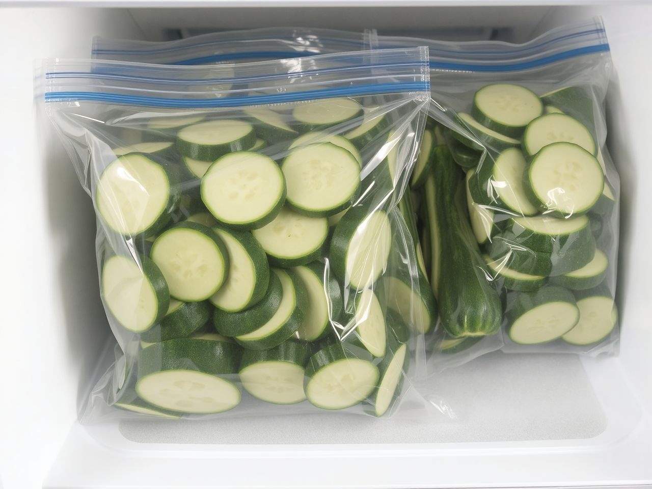 A blansírozás megőrzi a cukkini ízét és állagát fagyasztáskor.