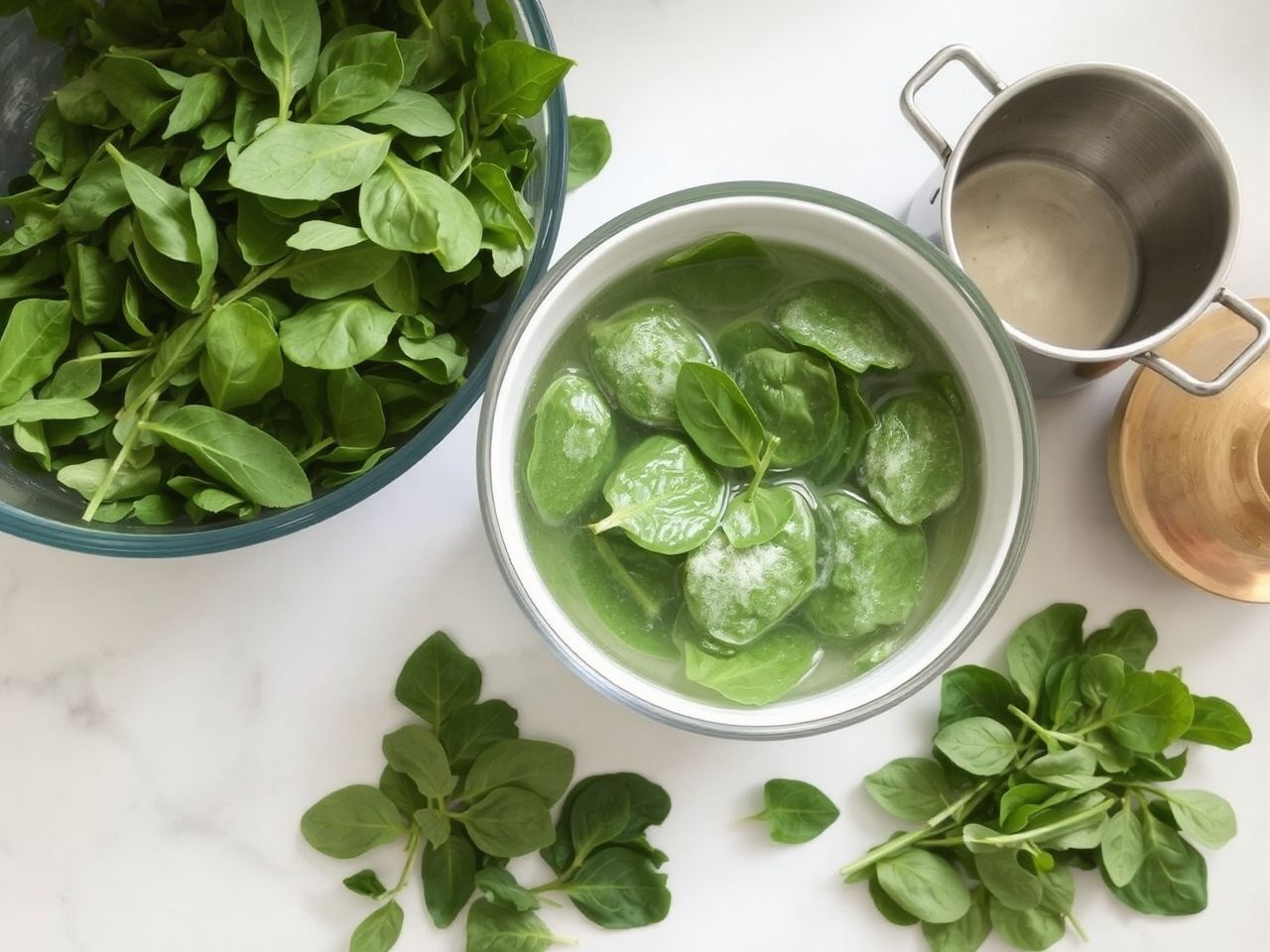 A fagyasztott spenót gyorsan felolvasztva megőrzi tápanyagait.