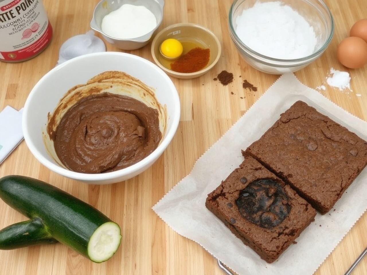 A túl sok cukkinis pép eláztatja a brownie-t, kerüld!