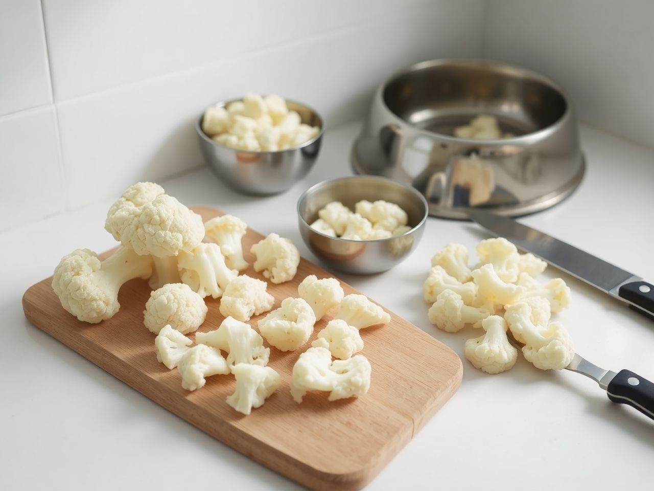 A karfiolt mindig főzve, só és fűszer nélkül adjuk kutyának.