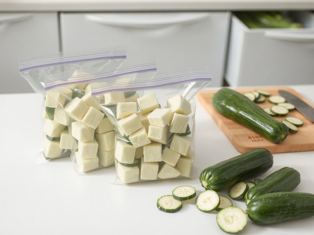 Fagyasztott cukkini smoothie-khoz és levesekhez egyaránt tökéletes.