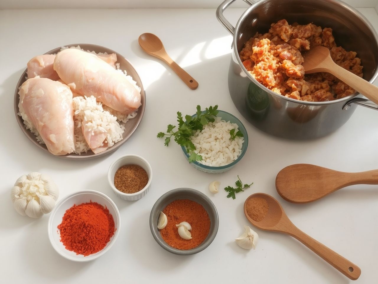 A rizses hús alapja a jól megpirított hagyma és hús egyben.