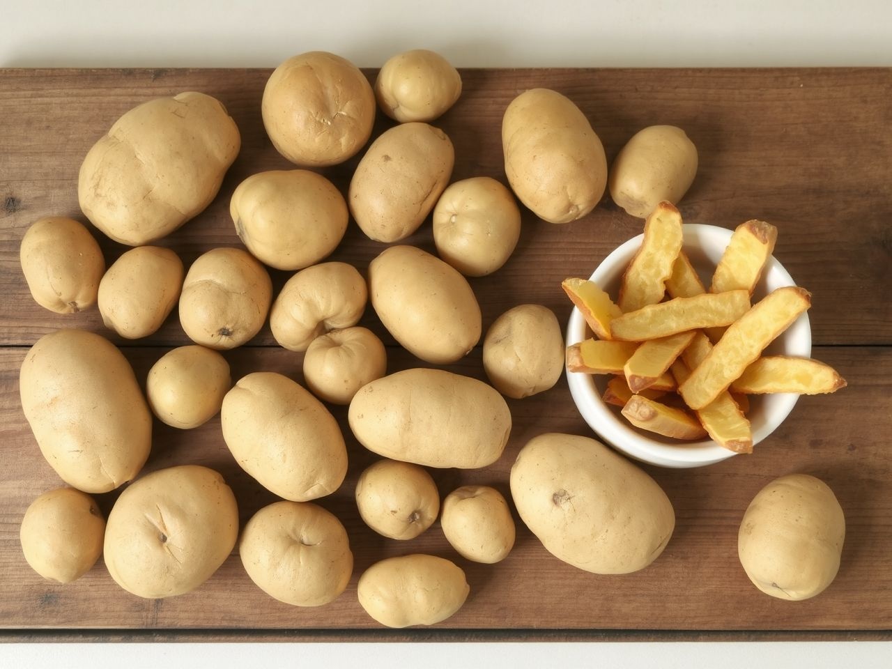 A sütőburgonya fajták eltérő ízű és állagú hasábburgonyát adnak.