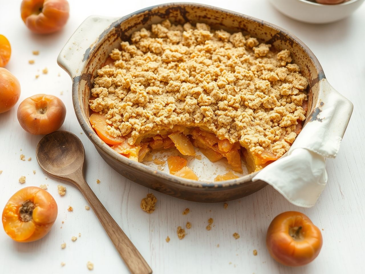 A sárgabarackos morzsasüti gyorsan elkészíthető könnyű nyári finomság.