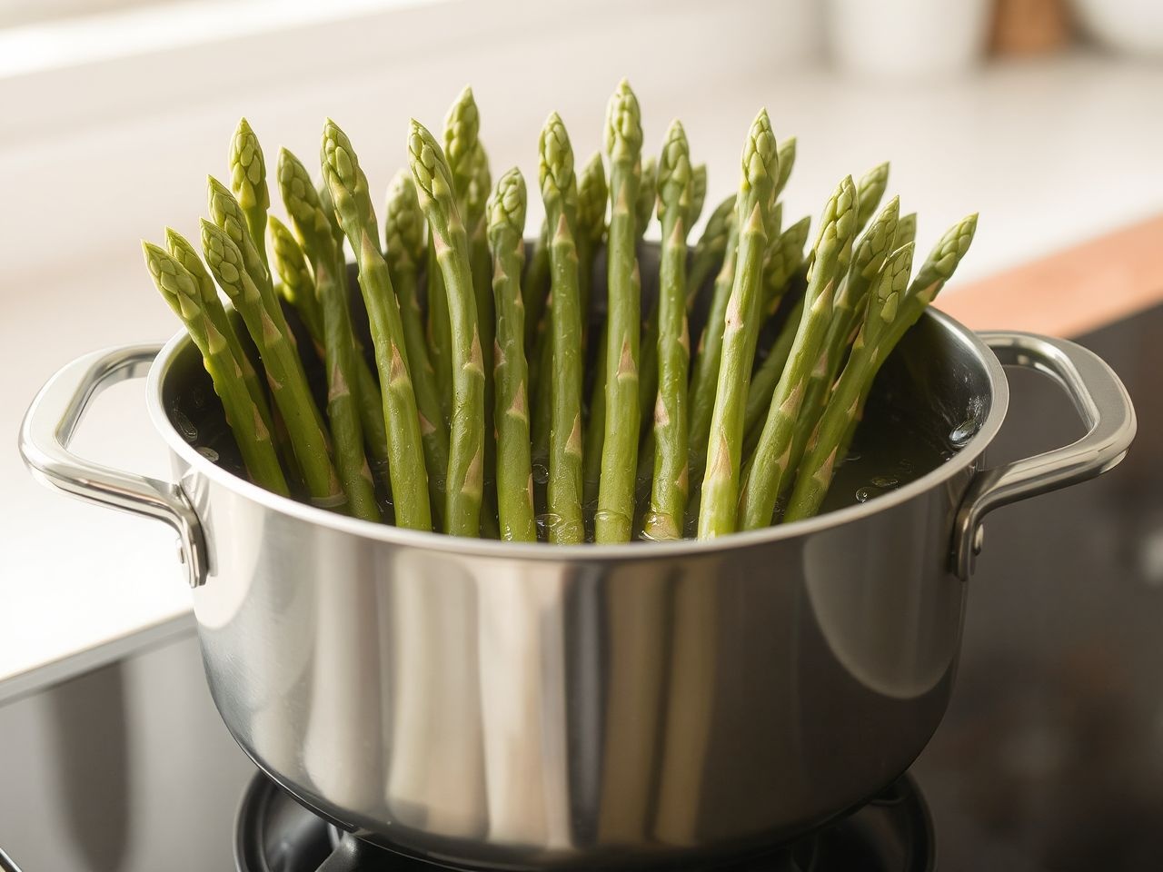 A spárga főzése során fontos a roppanós állag megőrzése.