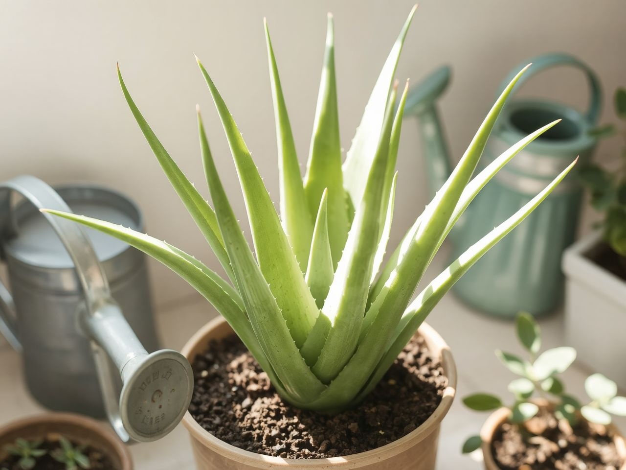 Az aloe vera rendszeres, mérsékelt öntözést és világos helyet igényel.