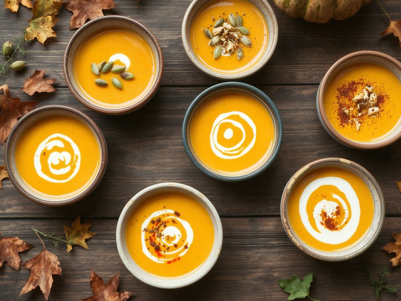 A sütőtökleves variációiban a fűszerek számtalan lehetőséget kínálnak.