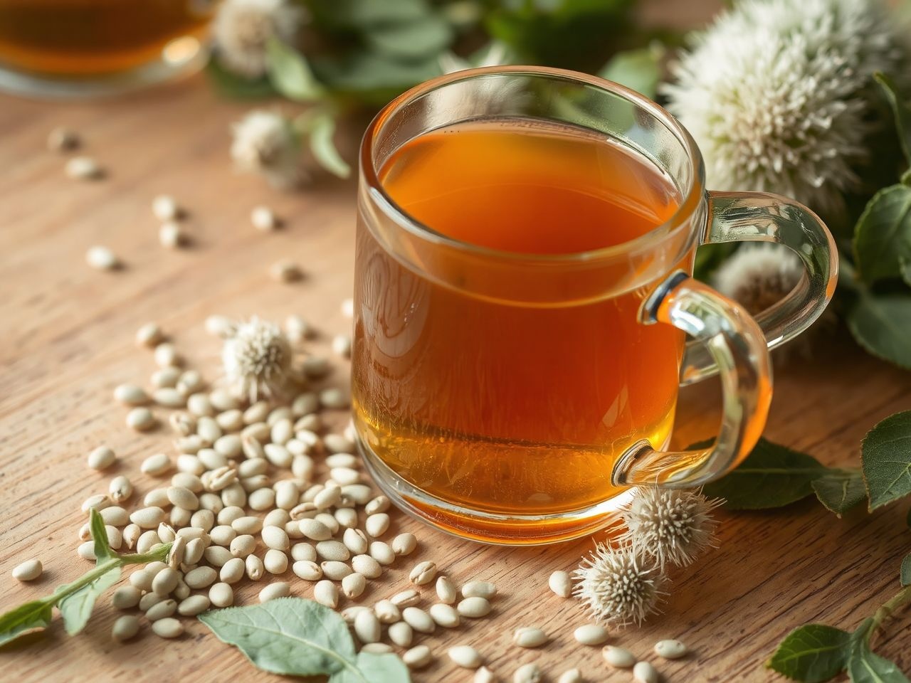 A máriatövis tea nyugtatja a gyomrot és serkenti az emésztést.